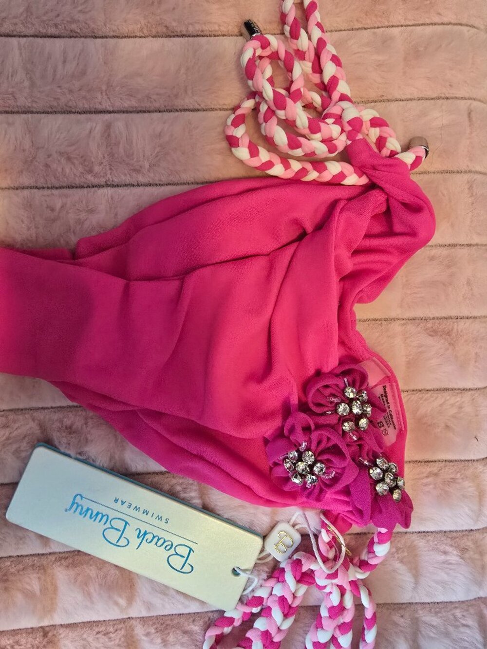 Pink Flower Swim Bottoms